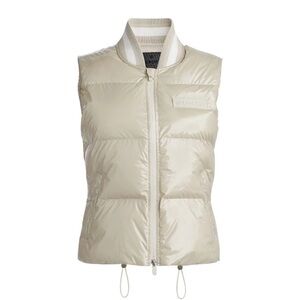 CIRCLE G'S COATED NYLON QUILTED PUFFER VEST